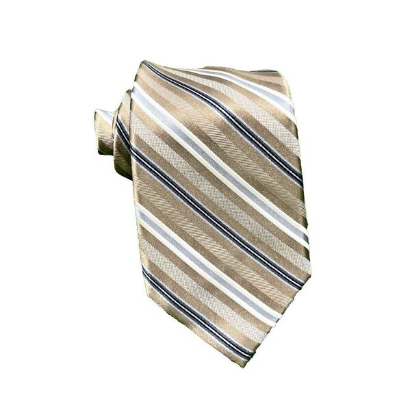 Michael Kors Men's Blue Striped Tie  100% Silk Made in China New With Tag - Picture 1 of 7